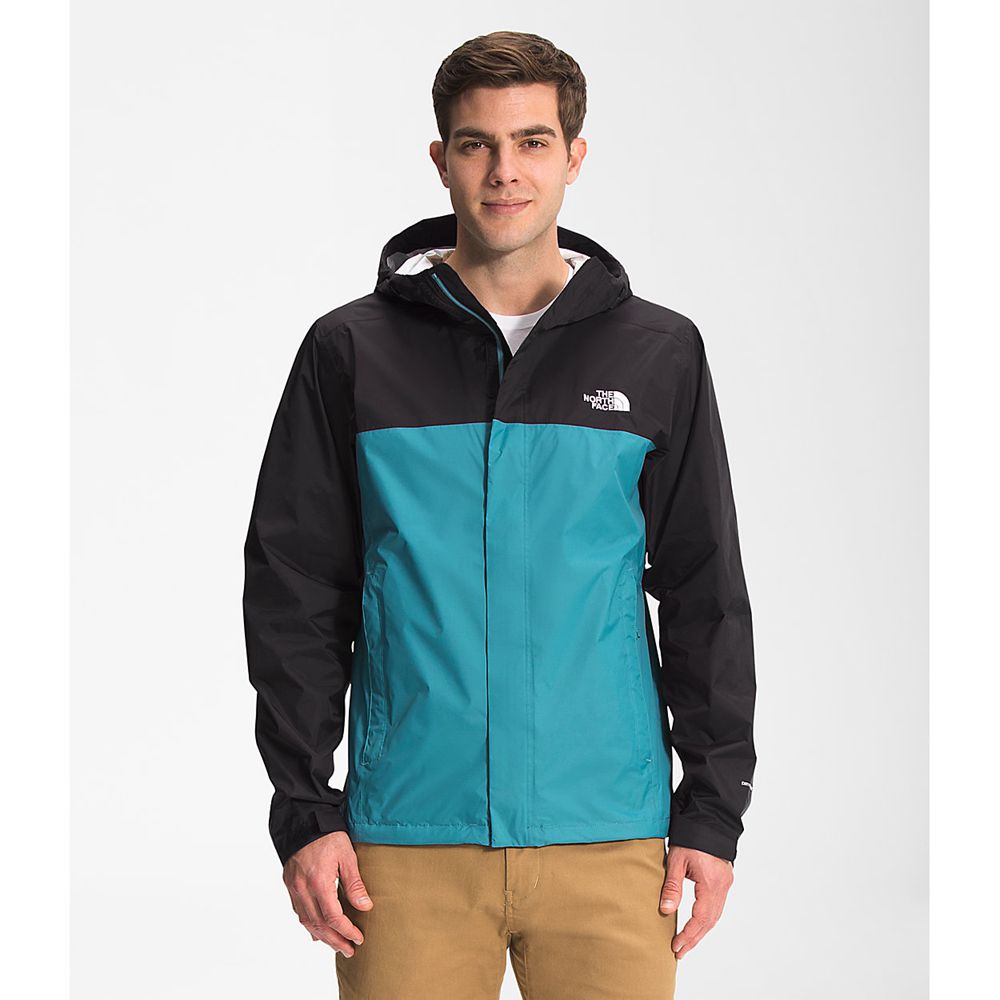 The North Face Rain Jacket Mens Australia - The North Face Venture 2 Blue / Black Dryvent (OEZ-29183